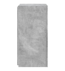 Meubles TV muraux et lumières LED 2pcs gris béton 30,5x35x70 cm