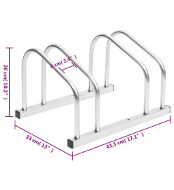 Porte-vélos pour 2 vélos acier galvanisé