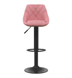 Tabourets de bar lot de 2 rose velours