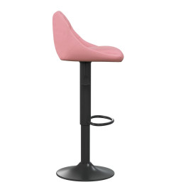 Tabourets de bar lot de 2 rose velours