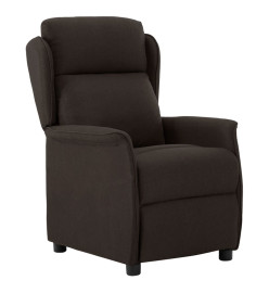 Fauteuil inclinable électrique Marron foncé Tissu