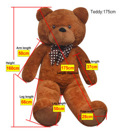 Ourson en peluche XXL Marron 160 cm