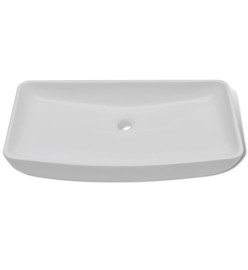 Lavabo et mitigeur Céramique Rectangulaire Blanc