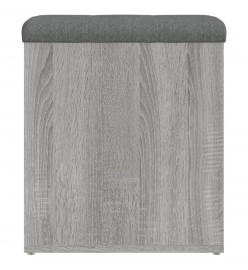 Banc de rangement sonoma gris 42x42x45 cm bois d'ingénierie