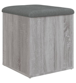 Banc de rangement sonoma gris 42x42x45 cm bois d'ingénierie