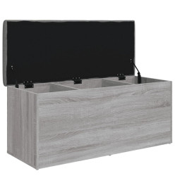 Banc de rangement sonoma gris 102x42x45 cm bois d'ingénierie