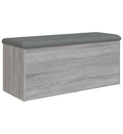 Banc de rangement sonoma gris 102x42x45 cm bois d'ingénierie