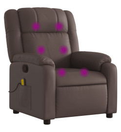 Fauteuil de massage inclinable Marron Similicuir