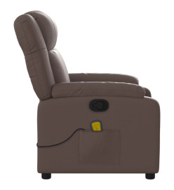 Fauteuil de massage inclinable Marron Similicuir