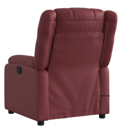 Fauteuil de massage inclinable Rouge bordeaux Similicuir