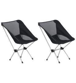 Chaises de camping pliables et sac 2 pcs 54x50x65 cm Aluminium