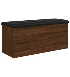 Banc de rangement chêne marron 102x42x45 cm bois d'ingénierie