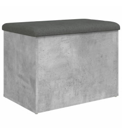 Banc de rangement gris béton 62x42x45 cm bois d'ingénierie