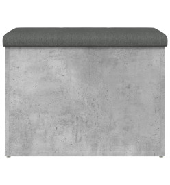 Banc de rangement gris béton 62x42x45 cm bois d'ingénierie