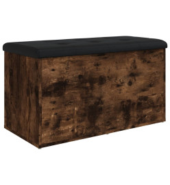 Banc de rangement chêne fumé 82x42x45 cm Bois d'ingénierie