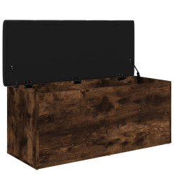 Banc de rangement chêne fumé 102x42x45 cm bois d'ingénierie