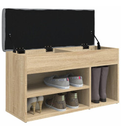 Banc à chaussures chêne sonoma 82x32x45,5 cm bois d'ingénierie