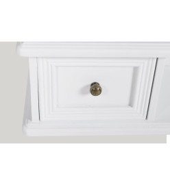 Coiffeuse avec miroir pivotant rectangulaire MDF