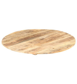 Dessus de table Bois de manguier solide Rond 15-16 mm 40 cm