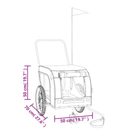 Remorque de vélo pour animaux de compagnie bleu et noir