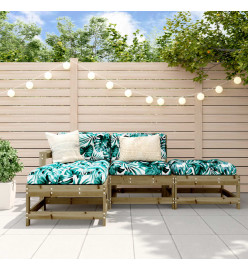 Salon de jardin 4 pcs bois de pin imprégné