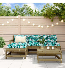 Salon de jardin 5 pcs bois de pin imprégné