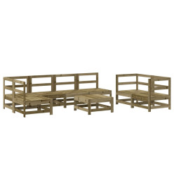 Salon de jardin 8 pcs bois de pin imprégné