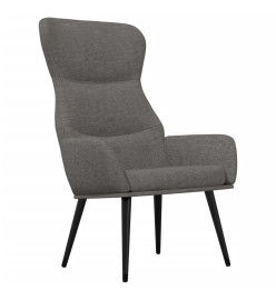 Chaise de relaxation avec tabouret Gris clair Tissu