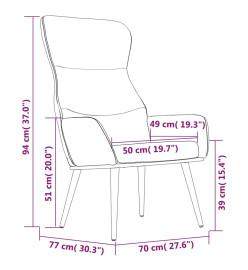 Chaise de relaxation avec tabouret Gris clair Tissu