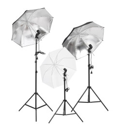 Kit de studio photo avec éclairage toile de fond et réflecteur