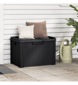 Boîte de rangement de jardin anthracite 125 L PP