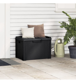 Boîte de rangement de jardin anthracite 125 L PP