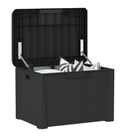 Boîte de rangement de jardin anthracite 125 L PP