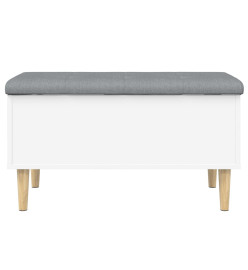 Banc de rangement blanc 82x42x46 cm bois d'ingénierie