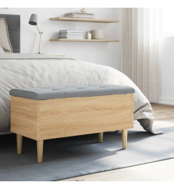 Banc de rangement chêne sonoma 82x42x46 cm bois d'ingénierie