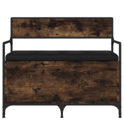 Banc de rangement chêne fumé 85,5x42x73,5 cm bois d'ingénierie