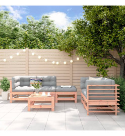 Salon de jardin 6 pcs bois massif douglas