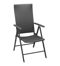 Ensemble de salle à manger de jardin 7 pcs Noir