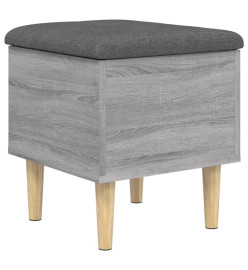 Banc de rangement sonoma gris 42x42x46 cm bois d'ingénierie