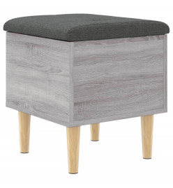 Banc de rangement sonoma gris 42x42x46 cm bois d'ingénierie