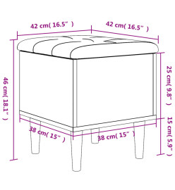 Banc de rangement sonoma gris 42x42x46 cm bois d'ingénierie