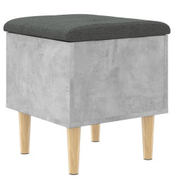 Banc de rangement gris béton 42x42x46 cm bois d'ingénierie