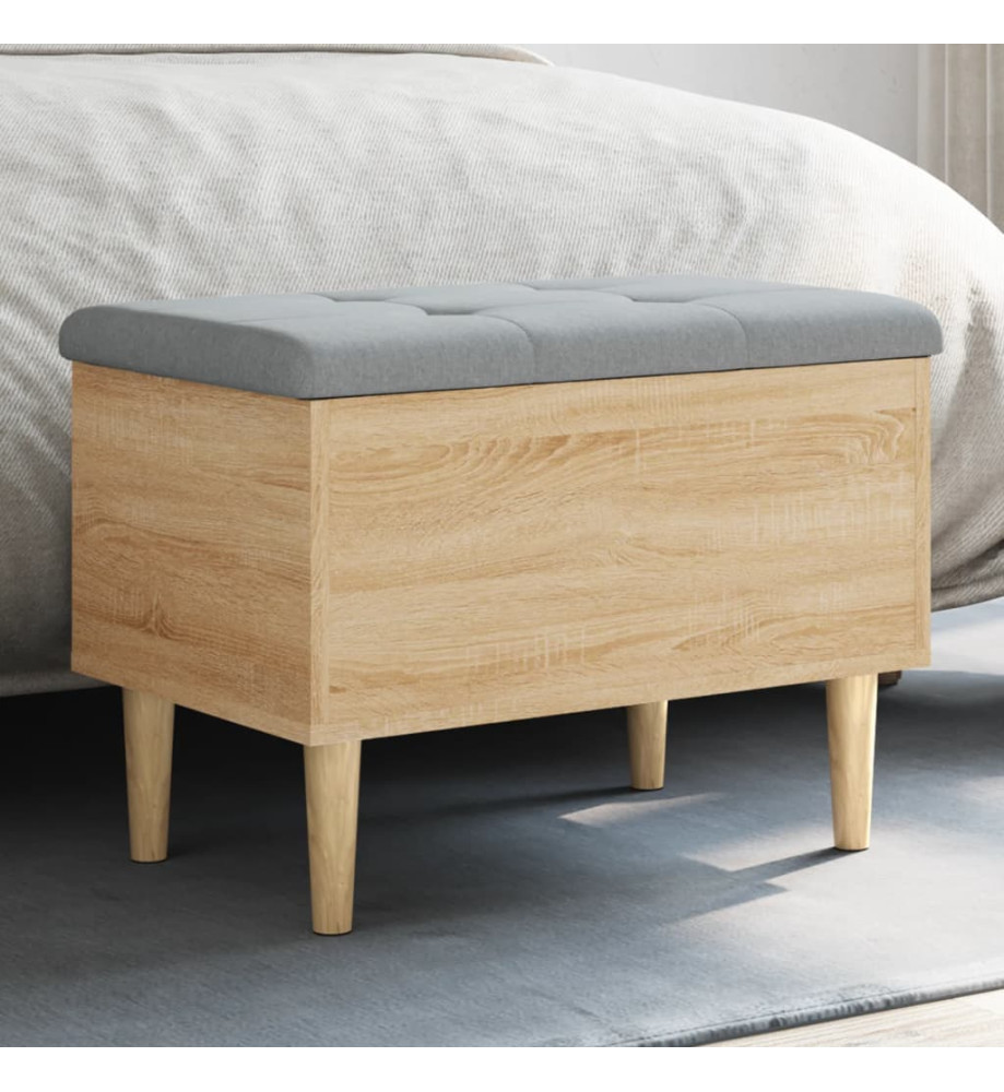 Banc de rangement chêne sonoma 62x42x46 cm bois d'ingénierie