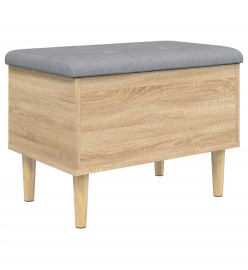 Banc de rangement chêne sonoma 62x42x46 cm bois d'ingénierie