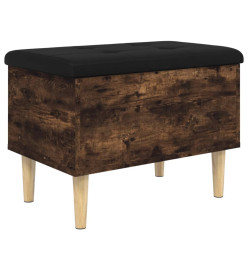 Banc de rangement chêne fumé 62x42x46 cm bois d'ingénierie