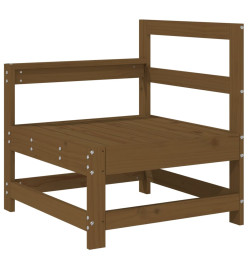 Salon de jardin 8 pcs Marron miel Bois de pin massif