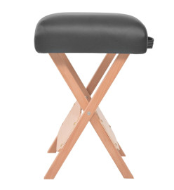 Tabouret de massage pliant siège 12 cm d'épaisseur 2 traversins