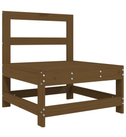 Salon de jardin 8 pcs Marron miel Bois de pin massif