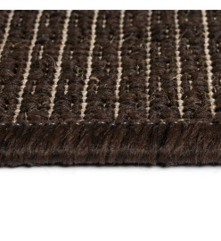 Tapis d'extérieur/d'intérieur Aspect de sisal 180x280 cm Marron