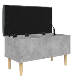 Banc de rangement gris béton 82x42x46 cm bois d'ingénierie